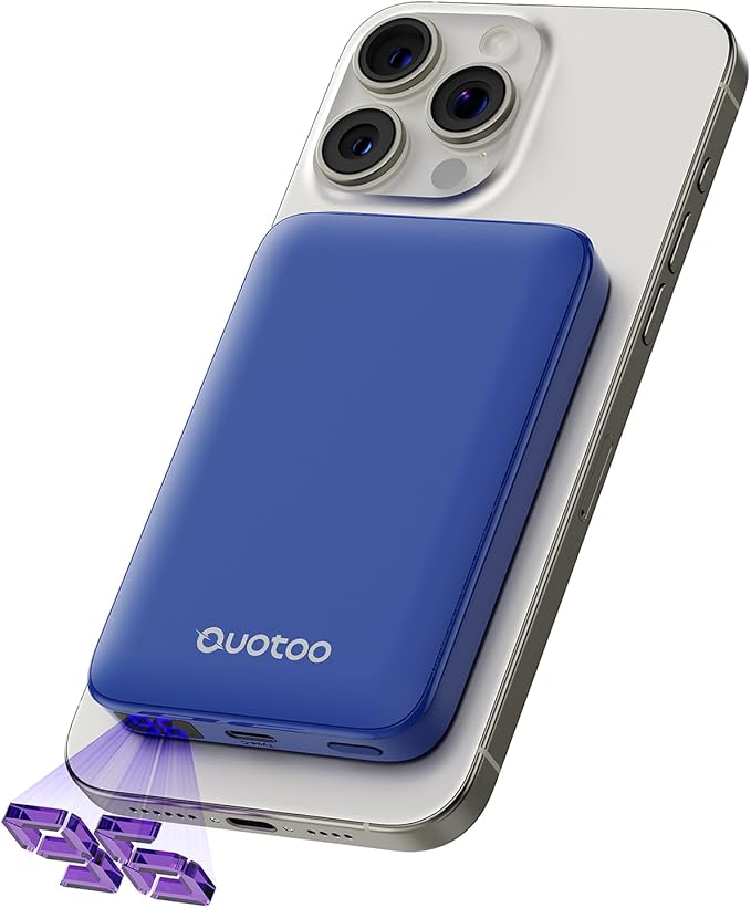 2025 Magnetic 15W Power Bank for iPhone,5000mAh Magsafe Battery Pack with 20w Fast Charging,Slim Magsafe Power Bank in&Out,with LED Display,Wireless Portable Charger for iPhone 16/15/14/13/12 Series