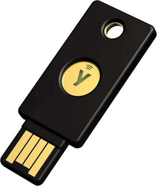 Yubico - Security Key NFC - Basic Compatibility - Multi-factor authentication (MFA) Security Key, Connect via USB-A or NFC, FIDO Certified