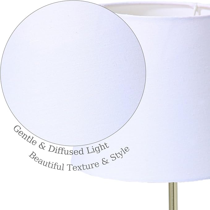 Cordless Lamp, Rechargeable Battery-Operated Lamp with Fabric Lampshades, 2 Pack Dimmable Desk Lamps for Kitchen, Bedroom, Living Room, Nightstand, Balcony, Home Décor (Gold)