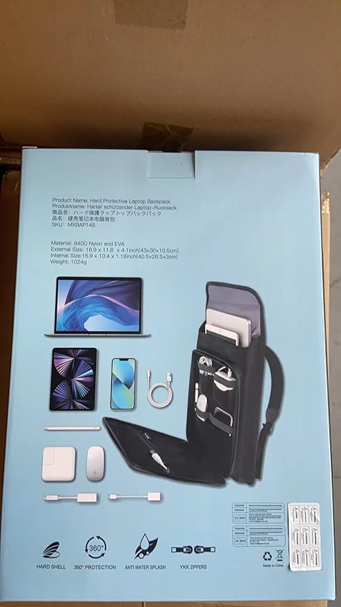 Smatree Upgrade Hard Laptop Backpack for 15.6inch DELL XPS 15,Acer Aspire 5/Nitro 5/Nitro V 15,HP OMEN 15, for 13-14.5inch XPS 14/13 Plus/13 2-in-1/13,Surface Pro 8 13inch, 13-15.6inch Bag