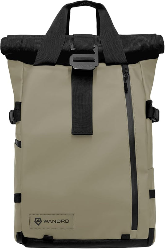 WANDRD PRVKE 21L, V3 Backpack: Weather-Resistant Travel & Camera Backpack with Laptop Sleeve, Quick Side Access, Clamshell Opening – Ideal Photography & Travel Bag (Yuma Tan)