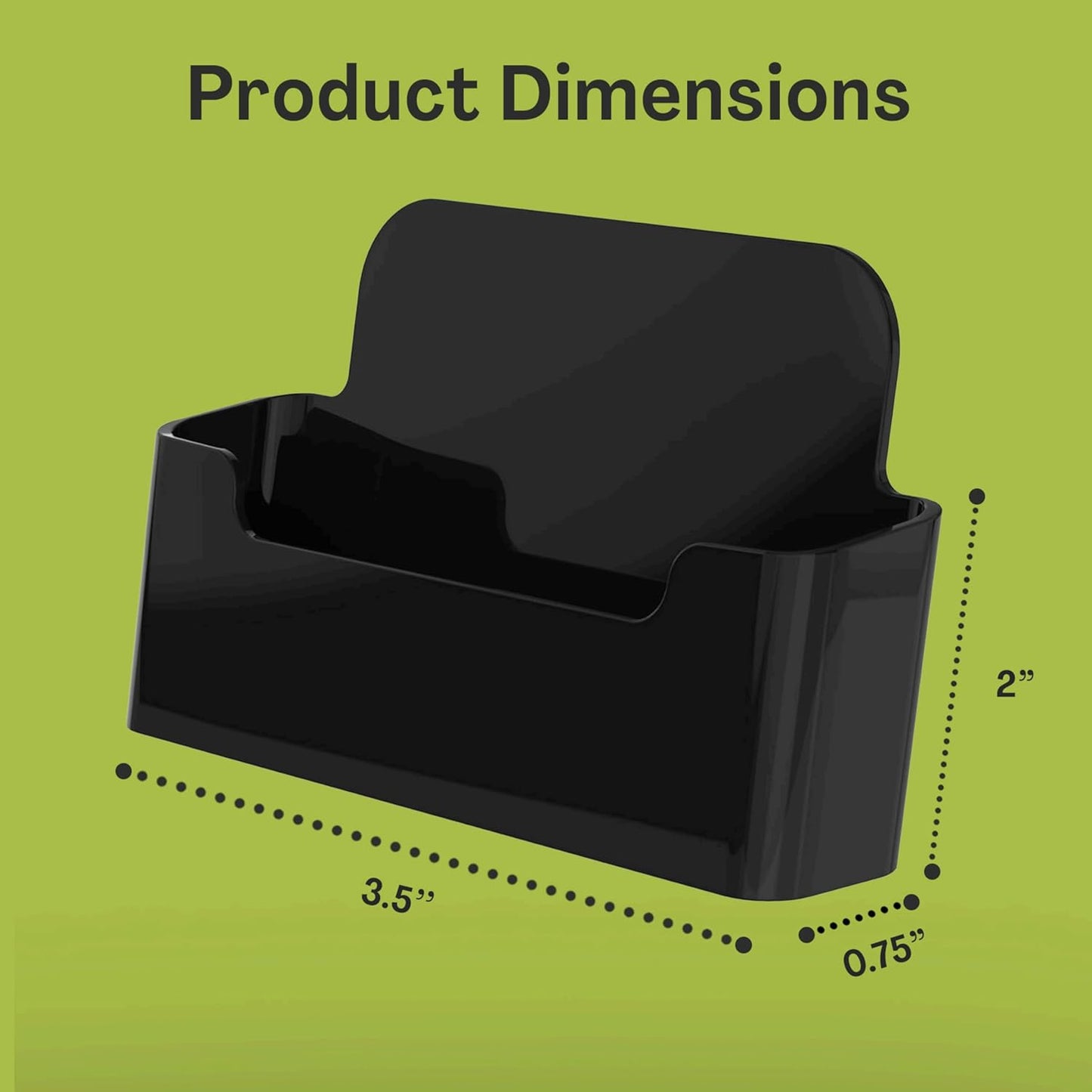 Acrylic Business Card Holder for Desk - Gift & Business Card Display Stand, Sleek & Durable Card Holder Display for Office, Home & Retail Use, Fits 50 Business Card, 24 Pack - Black