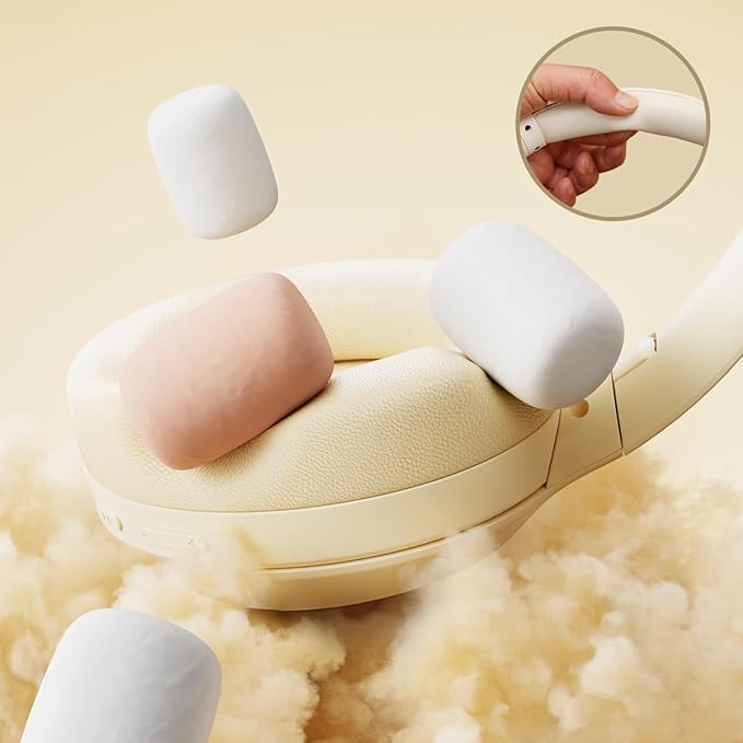 Bluetooth Over Ear Headphones, Foldable and Rotatable Wireless Wired ANC Headphones with Microphone for Cell Phone, Computer, Laptop, 150 Hours Playtime, Bluetooth 5.3v, 38ms Low Latency