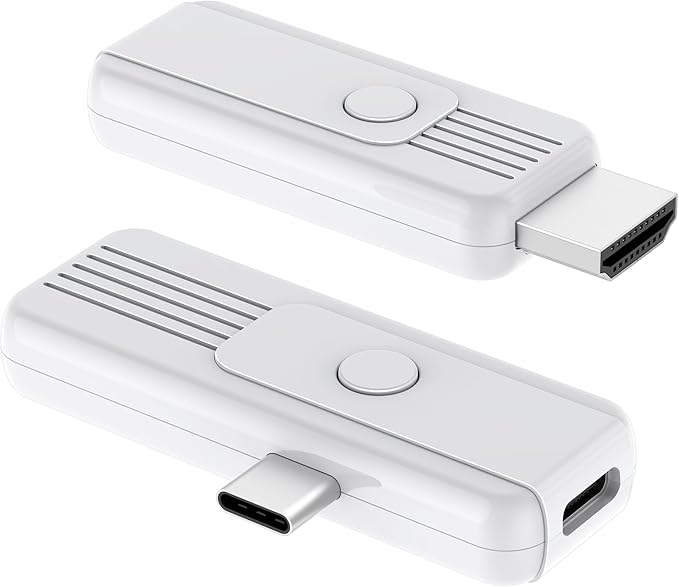 Wireless HDMI Transmitter and Receiver, Upgrade Type-C 3.1 Port Wireless Hdmi Plug & Play Portable 2.4G/5G for Streaming Video and Audio to HDTV/Projector/Monitor from Martphone/Tablet/Laptop