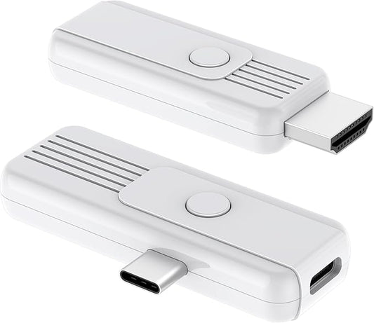 Wireless HDMI Transmitter and Receiver, Upgrade Type-C 3.1 Port Wireless Hdmi Plug & Play Portable 2.4G/5G for Streaming Video and Audio to HDTV/Projector/Monitor from Martphone/Tablet/Laptop