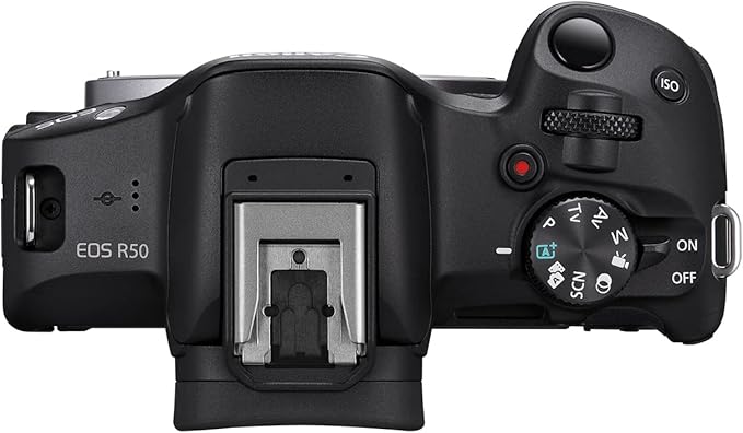 Canon EOS R50 Mirrorless Vlogging Camera (Body Only/Black), RF Mount, 24.2 MP, 4K Video, DIGIC X Image Processor, Subject Detection & Tracking, Compact, Smartphone Connection, Content Creator