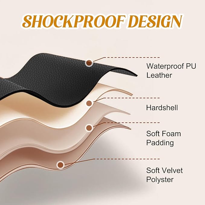 Camera Sling Bag, Waterproof PU Leather Crossbody Camera Case for Photographers, Small Shoulder Bag Compatible for Canon Nikon Sony, 4L Black