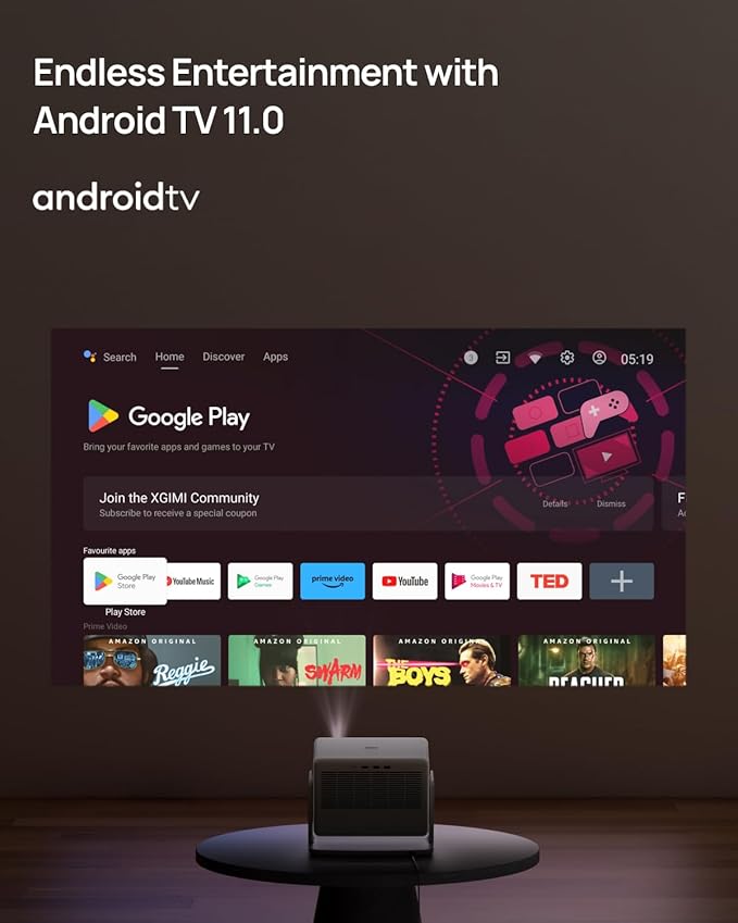 XGIMI HORIZON S Pro 2024 NEW 4K Projector, Dolby Vision, 1800 ISO Lumens, 110% BT.2020, Built-in Flexible Stand, Intelligent Screen Adaption, 2 x 12W Harman Kardon