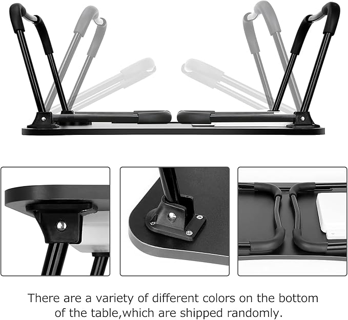 Fayquaze Portable Foldable Laptop Bed Desk with Storage Drawer and Cup Holder - Lap Desk Laptop Stand Tray Table for Eating, Reading and Working