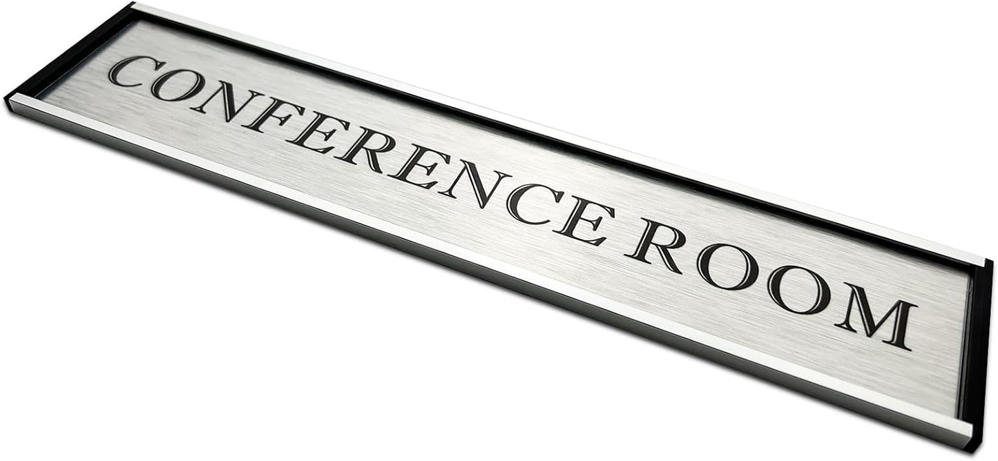 Personalized Name Plate for Door or Wall, 2 * 10 inch Custom Office Aluminum Door Name Plates with Two Lines Custom Text, Office Gifts for Coworkers Boss Teacher, Employee Appreciation Gifts