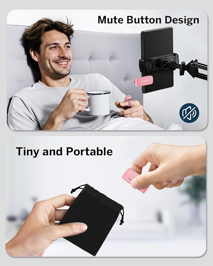 [Case-Friendly] Remote Control Page Turner Ring for Kindle Paperwhite Oasis Scribe Kobo eReaders, Camera Camcorder Remote Controls, Page Turner Clicker for iPhone ipad Tablets with Storage Bag