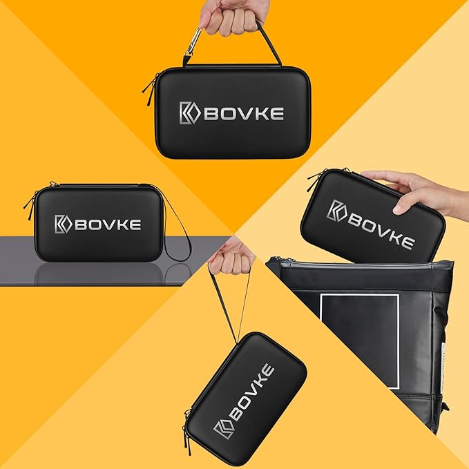 BOVKE Travel Cable Organizer Hard Protective Case