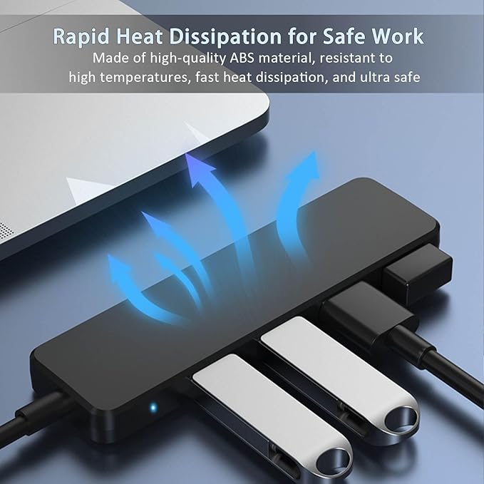 USB 3.0 Hub, VIENON 4-Port USB Hub USB Splitter USB Expander for Laptop, Xbox, Flash Drive, HDD, Console, Printer, Camera,Keyborad, Mouse(Not for Charging)