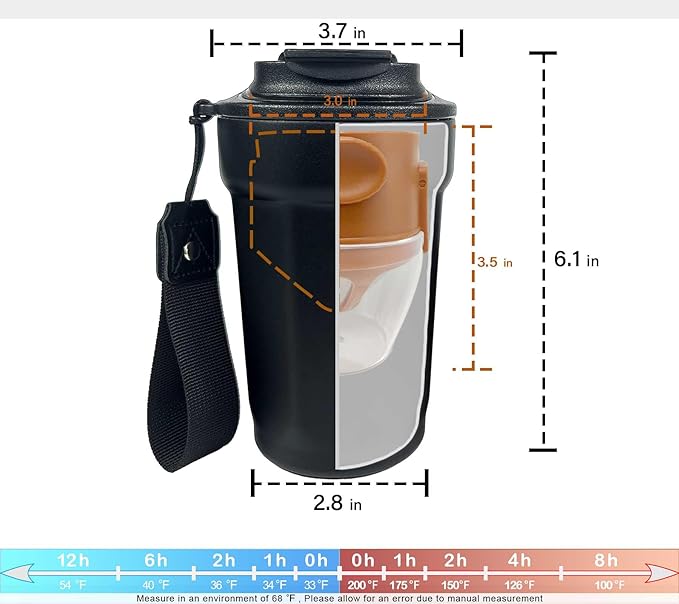 ZK&HX LIFE 13oz Camping Pour over Coffee Makers,Portable Pour Over Coffee Dripper,forTravel,Camping,Offices,Backpacking,Portable Tea Infuser for Loose Leaf Tea,Infuser Cup