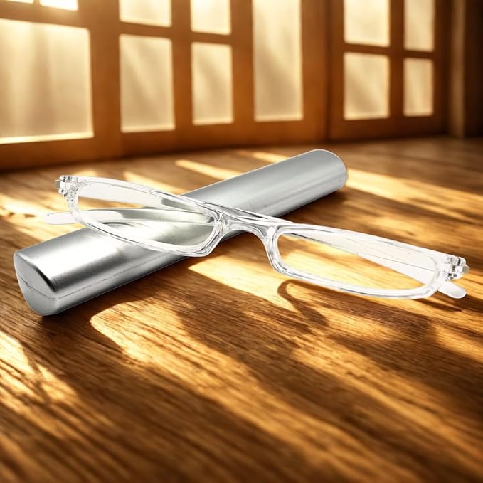 Women Reading Glasses Men Blue Light Blocking Anti Eyestrain Slim Computer Reader Tube Small Glass Thin Compact