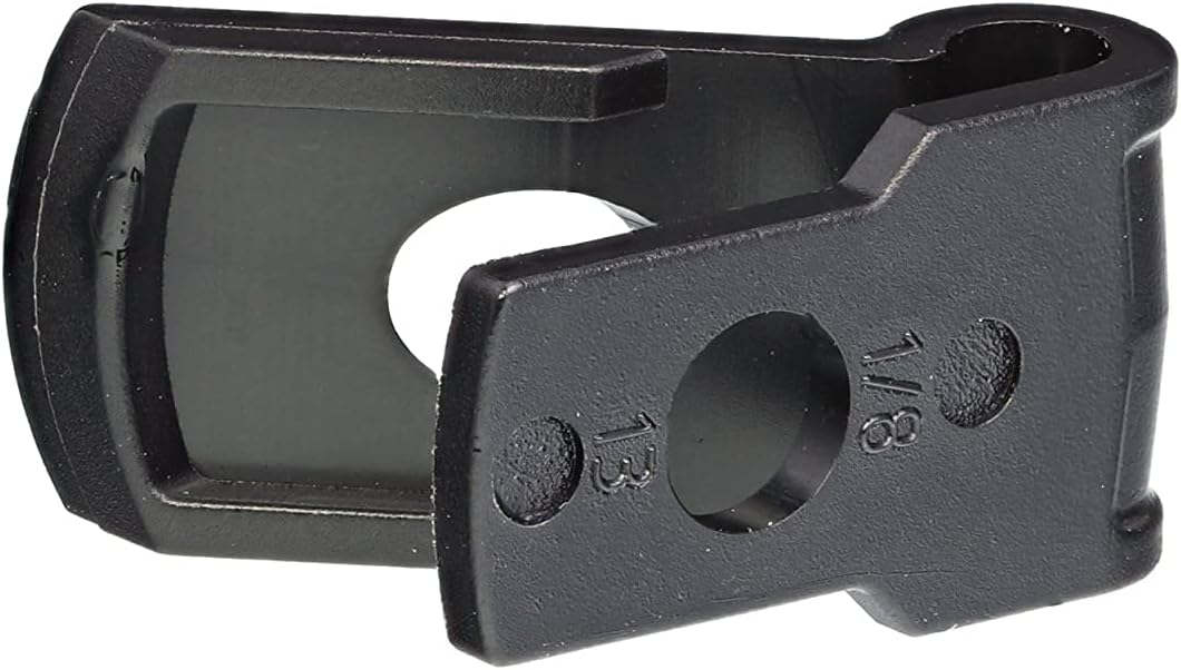 Secure 1/8 Inch Premium R Type UV Black Nylon Screw Mount Cable Clamp for Wire Management - 100 Pack