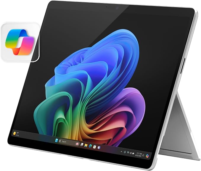 Microsoft Surface Pro 2-in-1 Laptop/Tablet (2024), Windows 11 Copilot+ PC, 13" Touchscreen Display, Snapdragon X Plus (10 Core), 16GB RAM, 512GB Storage, Platinum