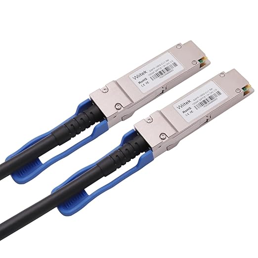 100GbE QSFP28 DAC Twinax Cable, 1.5 Meter 100GBASE-CR Passive Copper Cable, Compatible for Mellanox MCP1600-C0015, with Blue Pull Tab