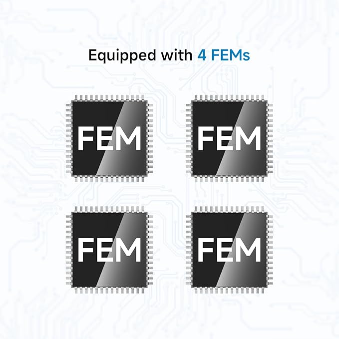 AC1200 WiFi Extender Booster Signal Repeater, 4 FEMs Independent Signal Amplifier Coverage Up to 3500 sq.ft. and 50 Devices, Dual-Band 1200Mbps Signal Extension with WAN/LAN RJ45 Ethernet Port