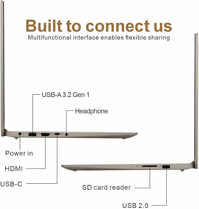 Lenovo Laptop for Business and Student | Intel Core |15.6 Anti-Glare Screen | 1 Year Office 365 | 8GB RAM | 128GB SSD + 128GB eMMC | 1TB Cloud Storage | 11HR Battery | Windows 11 | WOWPC USB