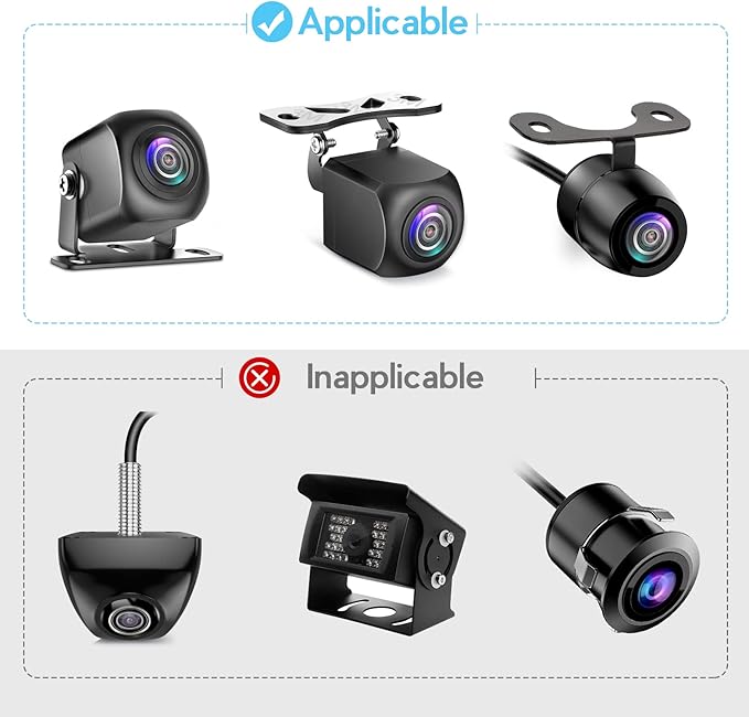 Pixelman Rear Camera Holder, Dash Cam Mount for Rear Windshield, Car Recorder Backup Bracket for Rearview Mirror, Reverse Camera Mount for SUV, Truck, RV, Auto