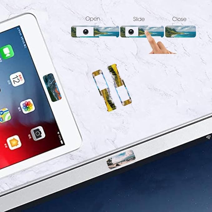 Laptop Camera Cover Slide,Protective Cover for Laptop, Desktop, PC,MacBook Pro, MacBook Air, iPad, iMac, Tablet,Protecting Privacy Security (Scenery)