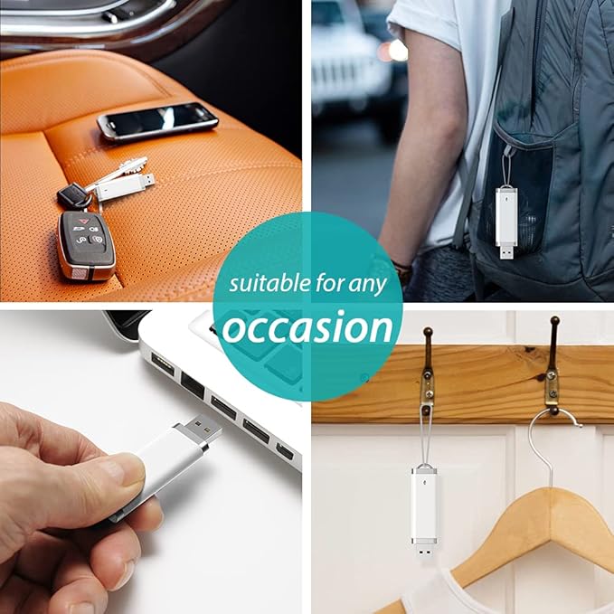 KEXIN 10 Pack 16GB Flash Drive Bulk Flash Drive USB Flash Drive Design in Snapcap 16 GB White