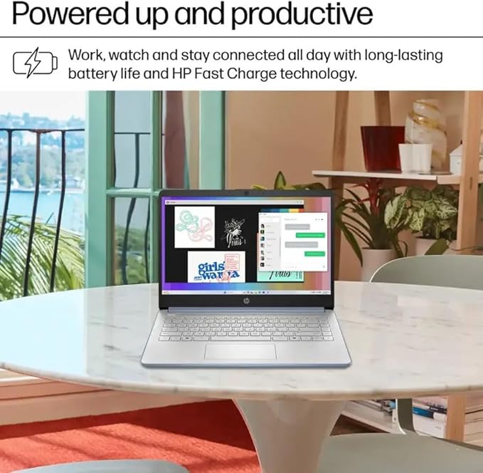 HP Ultrabook, Intel CPU, 8GB RAM, 1.6TB Storage (128GB OnBoard w/ 512GB Portable Drive + 1TB OneDrive), Up to 12 Hours Battery Life, Windows 11 Pro, Sky Blue, w/WOWPC 3-in-1 Bundle