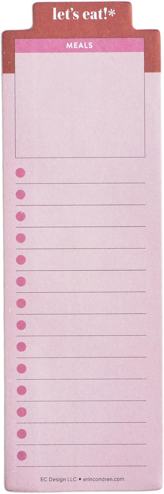Erin Condren Multifunctional Sticky Notes and Bookmark for Grocery Lists and Meal Prep, Use as Tab or Bookmark in Notebooks, Planners, Journals
