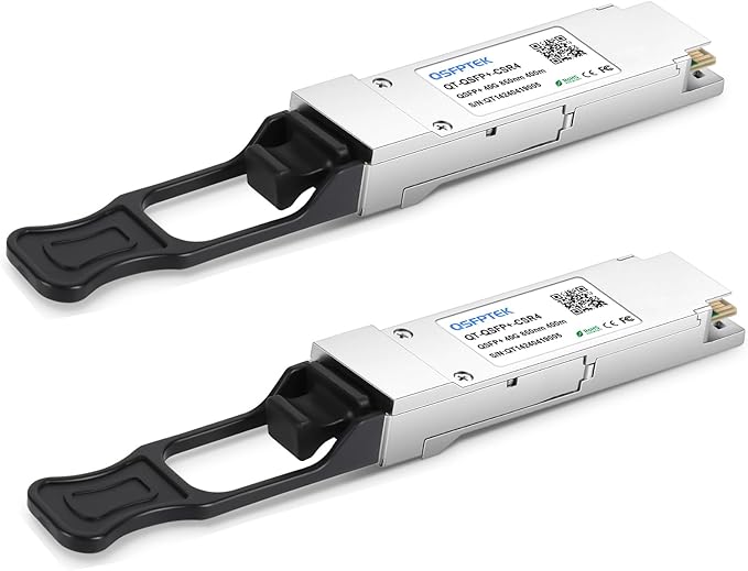 QSFPTEK 40GBASE-CSR4 Optical Transceiver QSFP+ 850nm 400m DOM MTP/MPO MMF Module for Cisco QSFP-40G-CSR4-2Pack