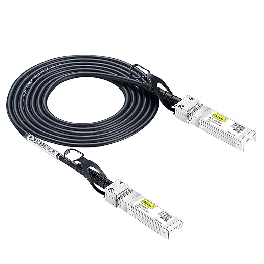 10Gtek SFP+ DAC Twinax Cable, Passive, Compatible with Cisco SFP-H10GB-CU1.5M, Ubiquiti UniFi, Fortinet and More, 1.5 Meter(5ft)