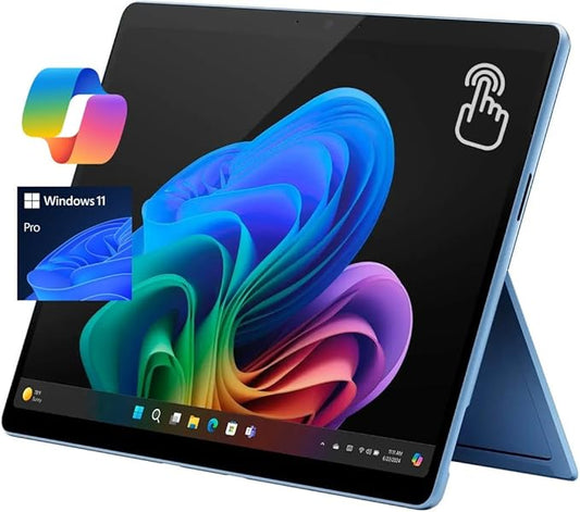 Microsoft Surface Pro 11 13" Copilot+ PC, AI Tablet, 2880x1920 120Hz LCD Touchscreen, 10-Core Qualcomm Snapdragon X Plus, 16GB RAM, 2TB SSD, WiFi Only, Win 11 Pro, Sapphire