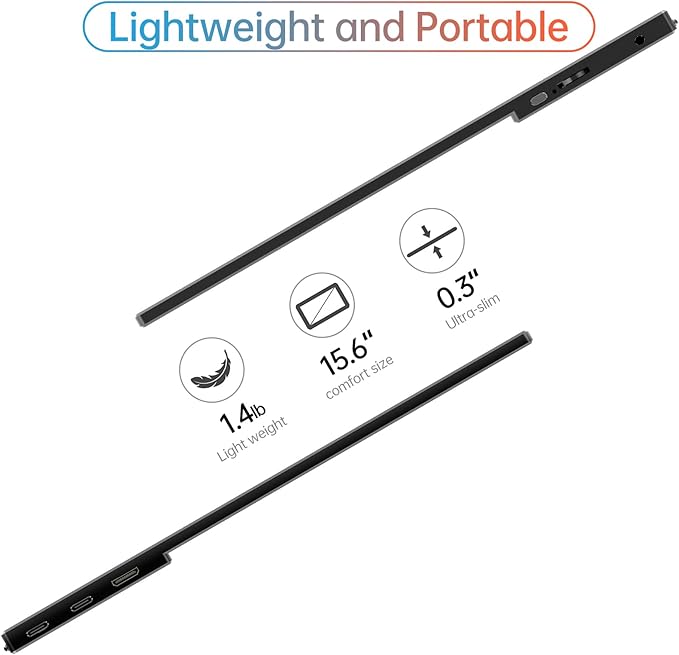 MNN 4K Portable Monitor 15.6" 3840x2160 UHD USB-C HDMI Laptop Monitor, 100% Adobe RGB IPS Computer Gaming Display HDR Travel Monitor w/Speakers & Smart Cover for Laptop Xbox PS5 Switch PC Phone