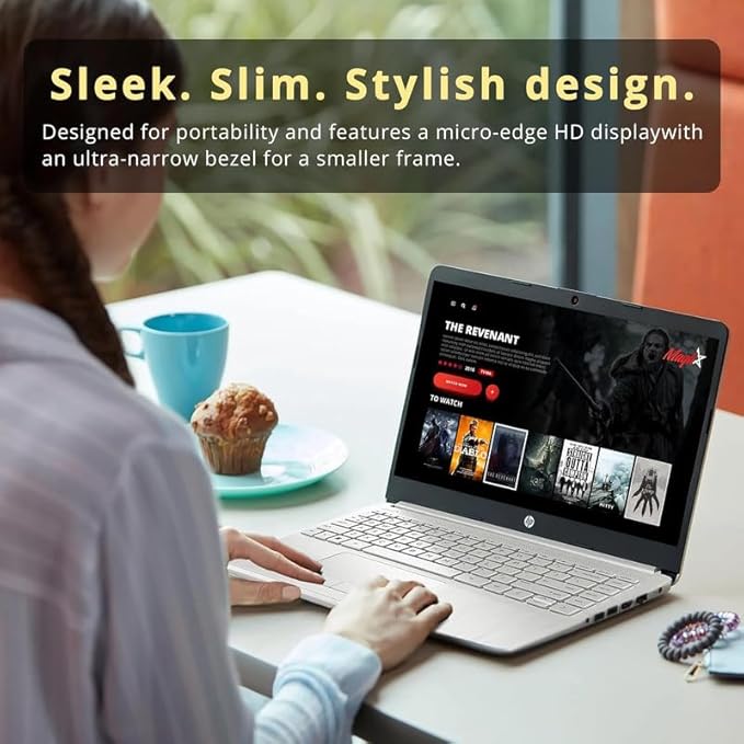 HP 2024 Premium 14" Micro-Edge Portable Laptop Student Business, Intel Quad-Core N4120, 4GB RAM, 192GB (128GB eMMC+ 64GB Card), Webcam, WiFi, Windows 11S + 1 Year Office 365, MarxsolAccessory Silver