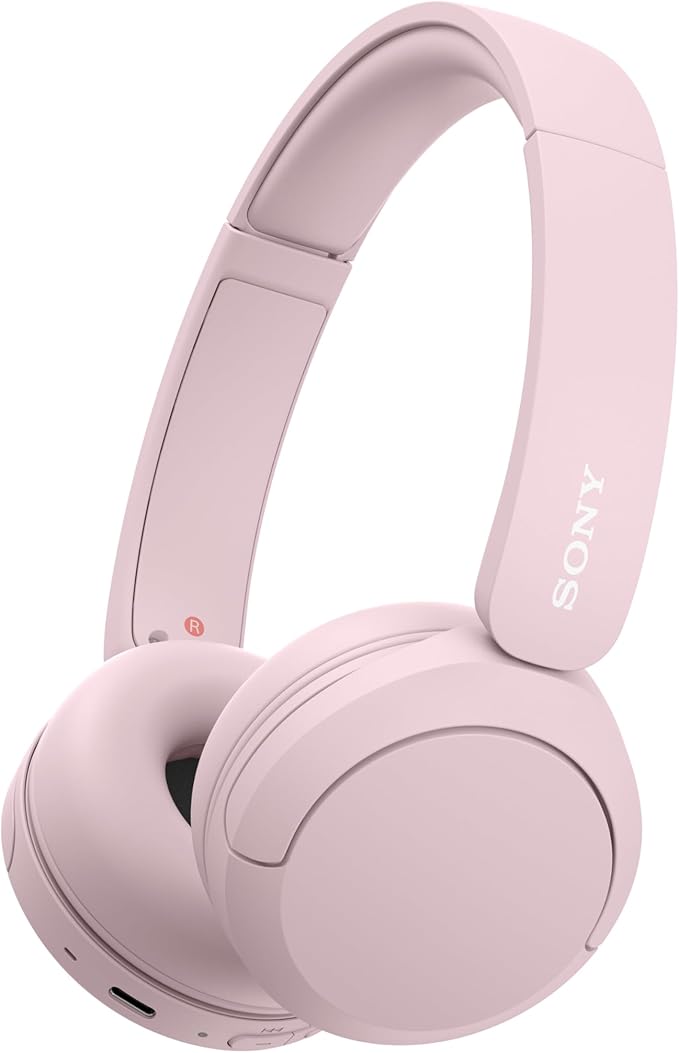 Sony WH-CH520 Wireless Headphones Bluetooth On-Ear Headset with Microphone and up to 50 Hours Battery Life with Quick Charging, Pink