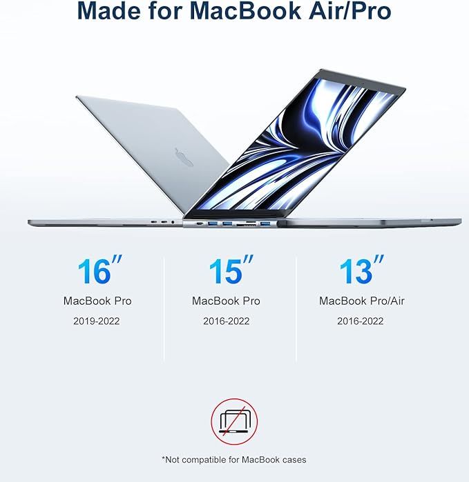 USB C Hub Adapter MacBook - UtechSmart 7 in 2 MacBook Pro/Air Accessories Multiport Adapter with Thunderbolt 3 Port, 100W PD 4K@30Hz, 40Gbps 4K HDMI, 3*USB3.0 Data Port SD and MicroSD Card Reader