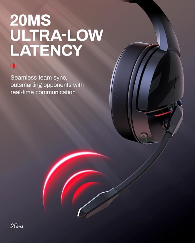 acer Wireless Gaming Headset, PS5 Headset with 2.4GHz for Ps5, Ps4, PC, Switch, Bluetooth 5.3 + 100Hrs Gaming Headphones with Noise Canceling Mic for Laptop, Mobile, Mac, 50mm Drivers (Blackpink)