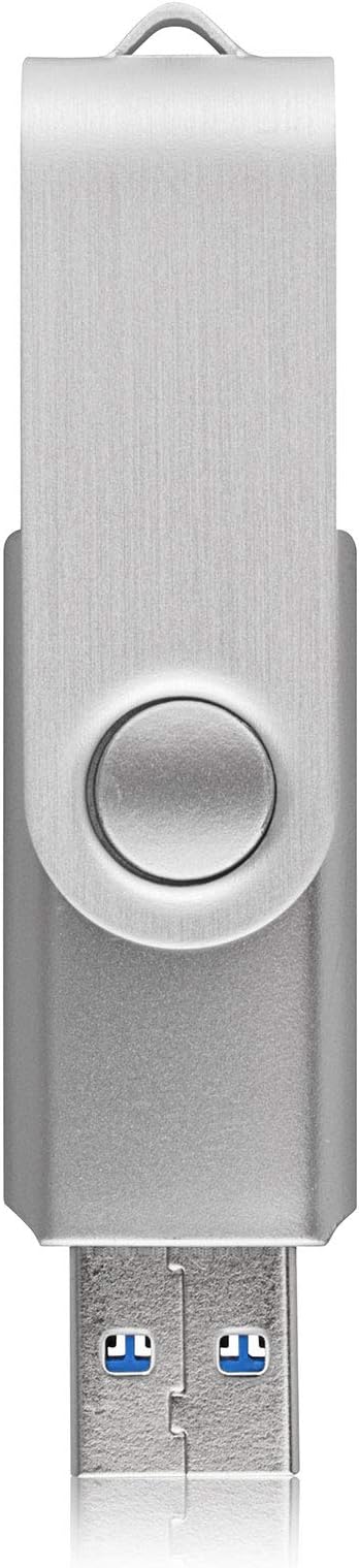 TOPESEL 10 Pack 16GB USB 3.0 Flash Drive Memory Stick Thumb Drives (5 Mixed Colors: Black Blue Green Red Silver)