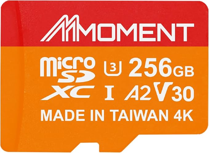 MMOMENT 256GB Micro SDXC Card, A2, UHS-I, U3, V30, Class 10 Compatible, Read Speed Up to 160 MB/s, Write Speed Up to 120 MB/s, SD Adapter Included