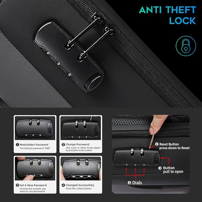 BANGE Business Backpack,Laptop Backpack with USB Charging Port, Slim Business Backpacks Fit for 15.6 INCH,Men Traveling Backpackfor Men and Women