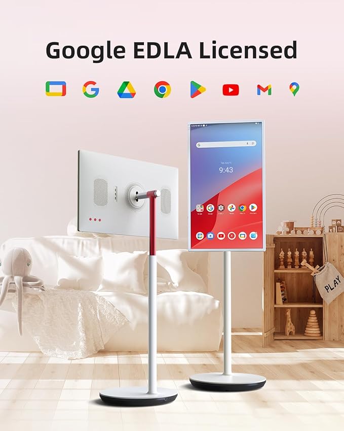 KTC MegPad 32" Smart Portable TV, 4K Touch Screen Portable TV Monitor, Android 13 Google EDLA Certified 8G RAM+128G Storage, Octa-core CPU 9500mAh Battery, Dual 6W Speakers WiFi 6