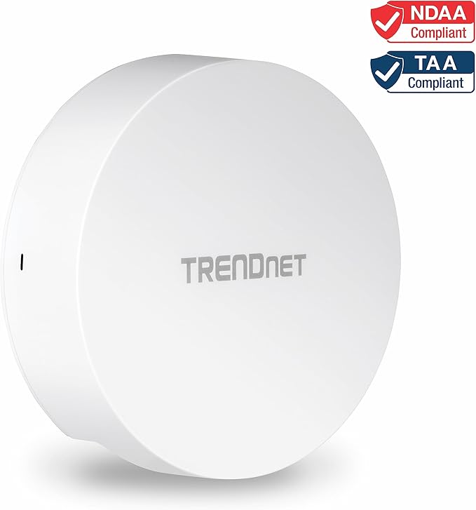 TRENDnet AC1300 Dual Band PoE Indoor Wireless Access Point, 867Mbps WiFi AC + 400Mbps WiFi N Bands, MU-MIMO, Repeater Mode, Traffic Management, Easy Installation, White, TEW-823DAP