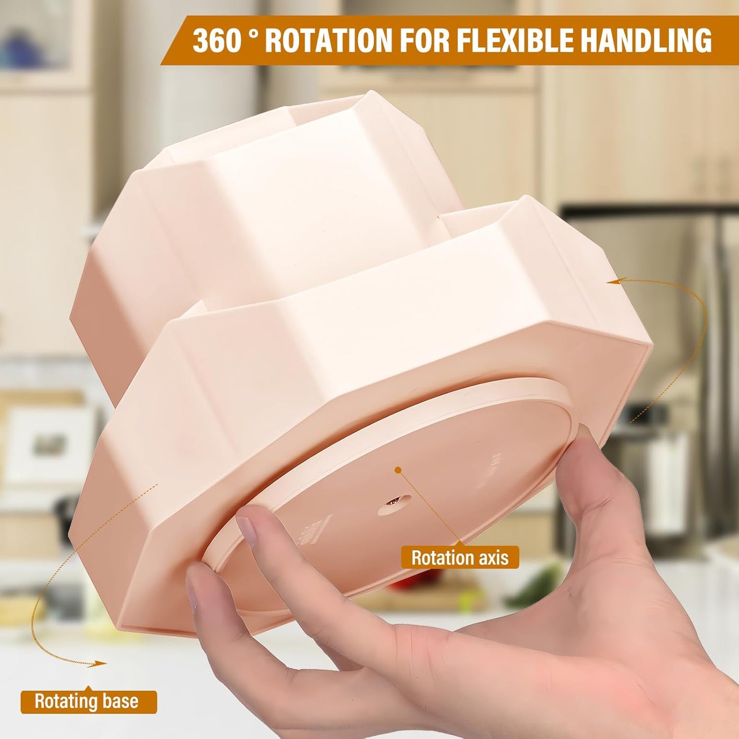 360 Degree Rotation Pen Holder,9 Slots Pencil Holder for Desk,Desk Organizer,Desk Accessories & Workspace Organizers,Apply Office, School, Home（Pink