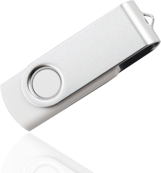 Flash Drive Bulk 4GB USB 20 Pack FEWINA USB2.0 USB Drives Pack Thumb Drive Bulk Swivel Memory Stick Zip Drive for Storage and Backup White 20PCS 4GB
