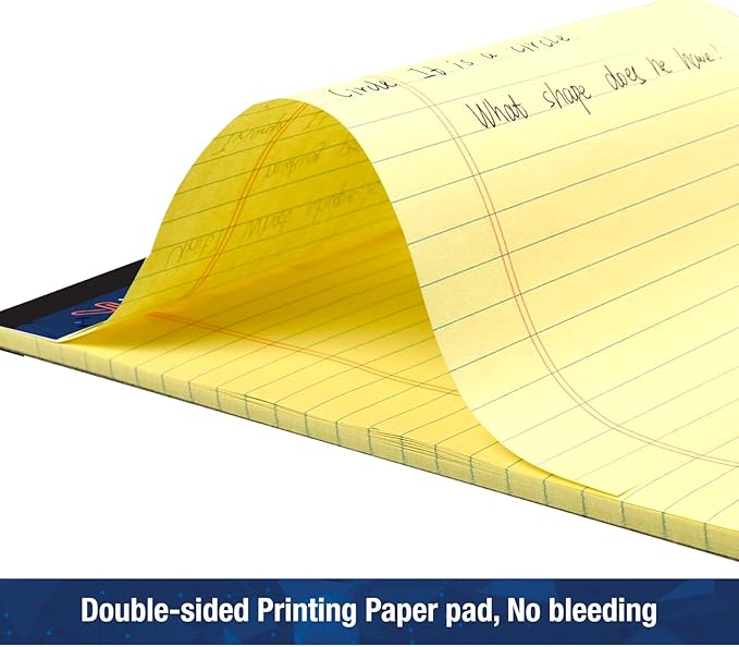 Woodlake Legal Pads 8.5 "x 14" – 6‑Pack, Wide Ruled, Premium Yellow Paper Pad No ink Bleed, Micro‑Perforated Writing Pads,50 Sheets, Legal Size Note pads for School, Office & Home, Made in USA