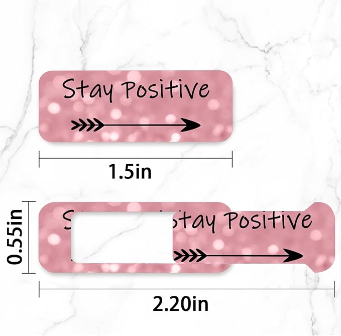 Webcam Cover, 3 Pieces, Laptop Camera Cover, Privacy Shielding Capacity is Twice as Big as The Traditional, Suitable for Computer Mobile Phones, laptops, Tablets and so on (Stay Positive)
