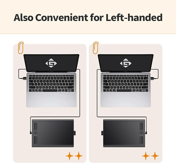 GAOMON M10K Drawing Tablet, 10x6 inch Large Graphics Tablet with Touch Ring, 8192 Levels Battery-Free Stylus, 10 Hot Keys, Art Tablet for Design, Writing, Editing, Work with Mac, Windows, Android