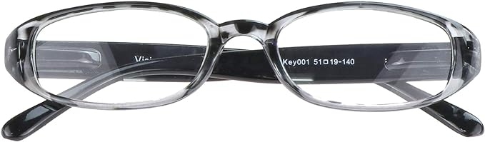 VisionGlobal 1 Pair Reading Glasses with Spring Hinge, Blue Light Blocking Glasses for Women/Men (Black,+0.00 Magnification)