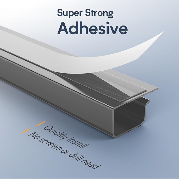 Delamu 62.8in Under Desk Cable Management, Safe & Tidy Cable Management Under Desks for Home & Office, 4 Pack Cord Organizer for Desk, Wire Organizer Kit, Grey