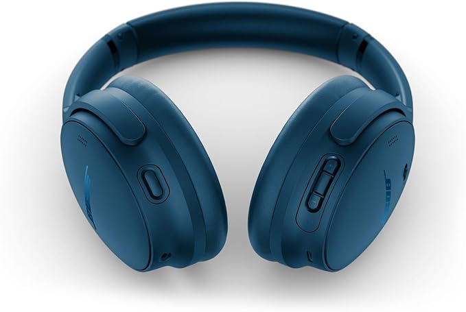 Bose QuietComfort Headphones - Wireless Bluetooth Headphones, Active Over Ear Noise Cancelling and Mic, USB-C Charging, Deep Bass, Up to 24 Hours of Playtime, Twilight Blue - Limited Edition Color